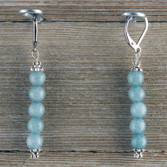 Larimar .925 Overlay Heart Necklace Set - Picture 2 of 5